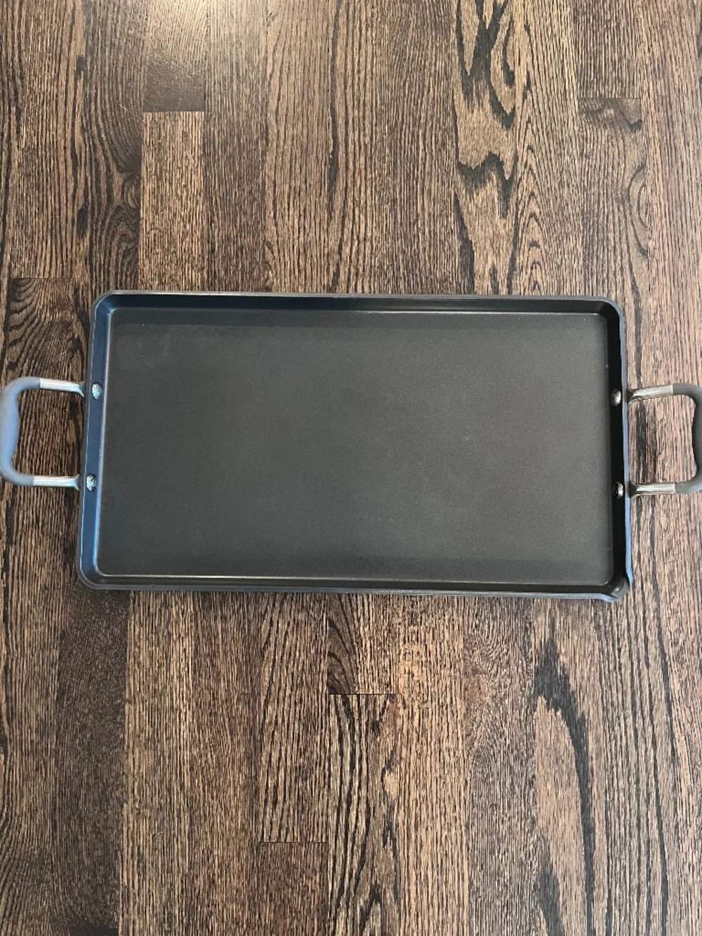 Pampered Chef Professional Hard Anodized Double Burner Griddle 10x18 Retired